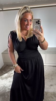 Xtra stretch jurk Zwart