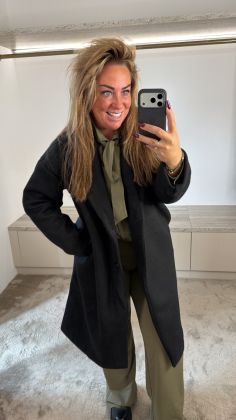 c-6558 coat Zwart