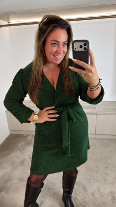Glitter dress 6057 Groen