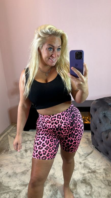 mommy short 8630 leopard pink